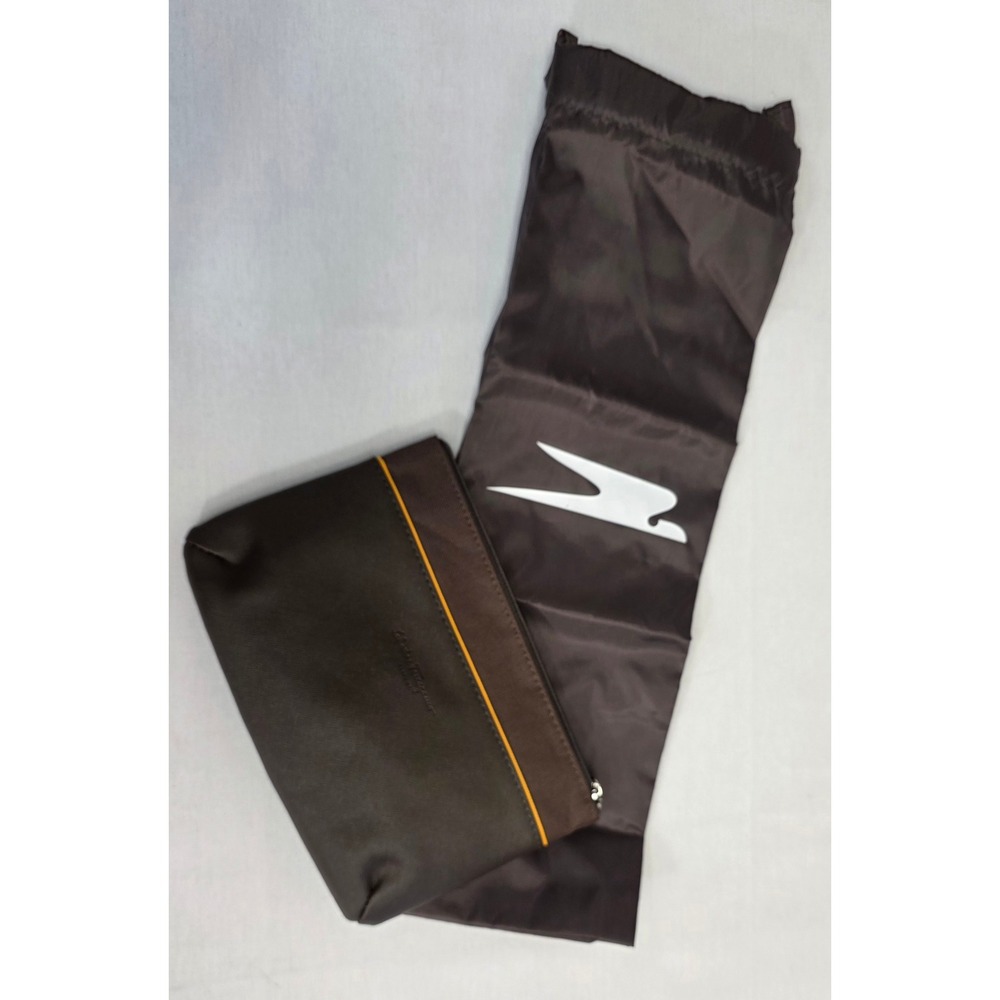 Salvatore Ferragamo Parfums Aerolineas Argentinas Travel Toiletry Pouch Brown - Picture 6 of 11